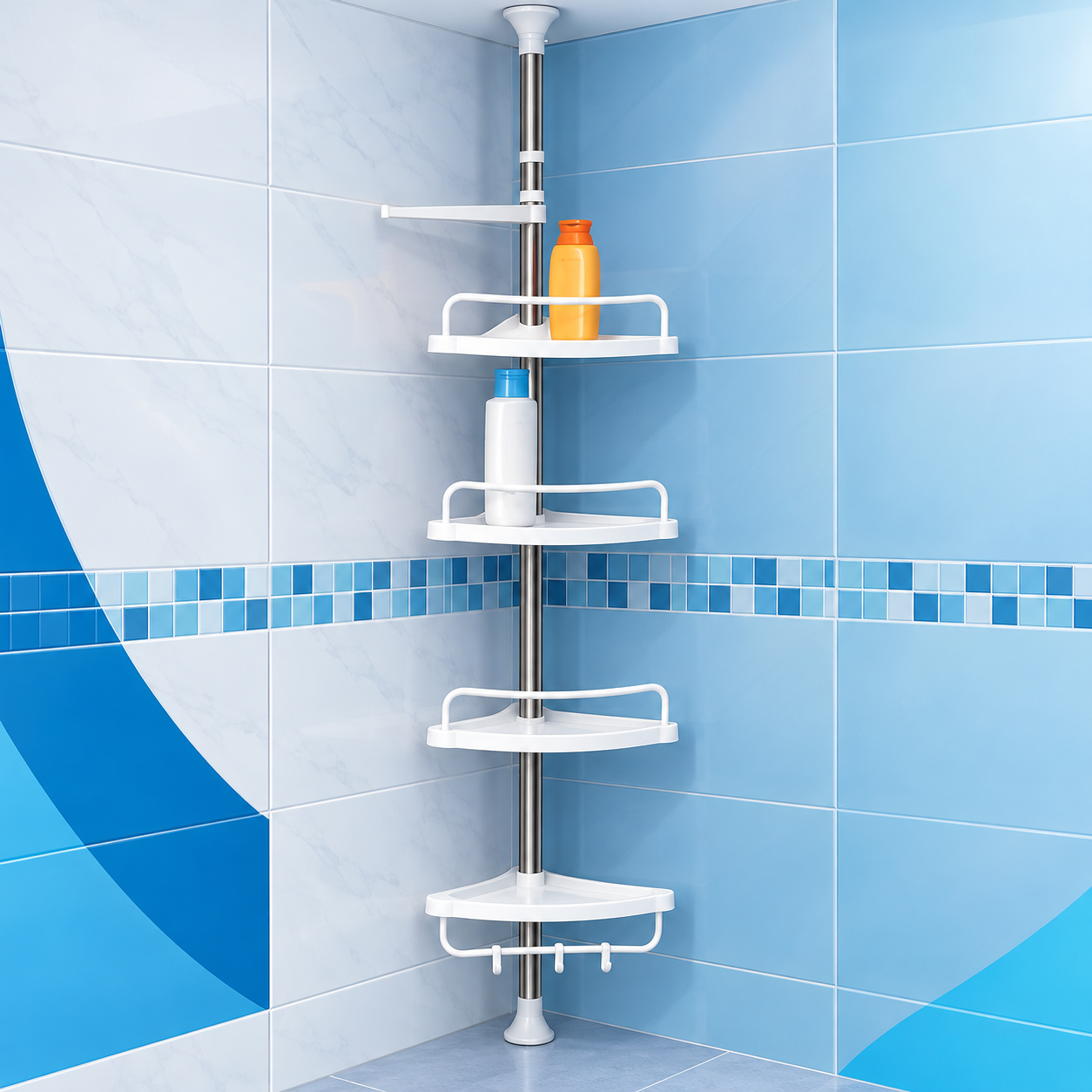 Esquinero organizador de baño
